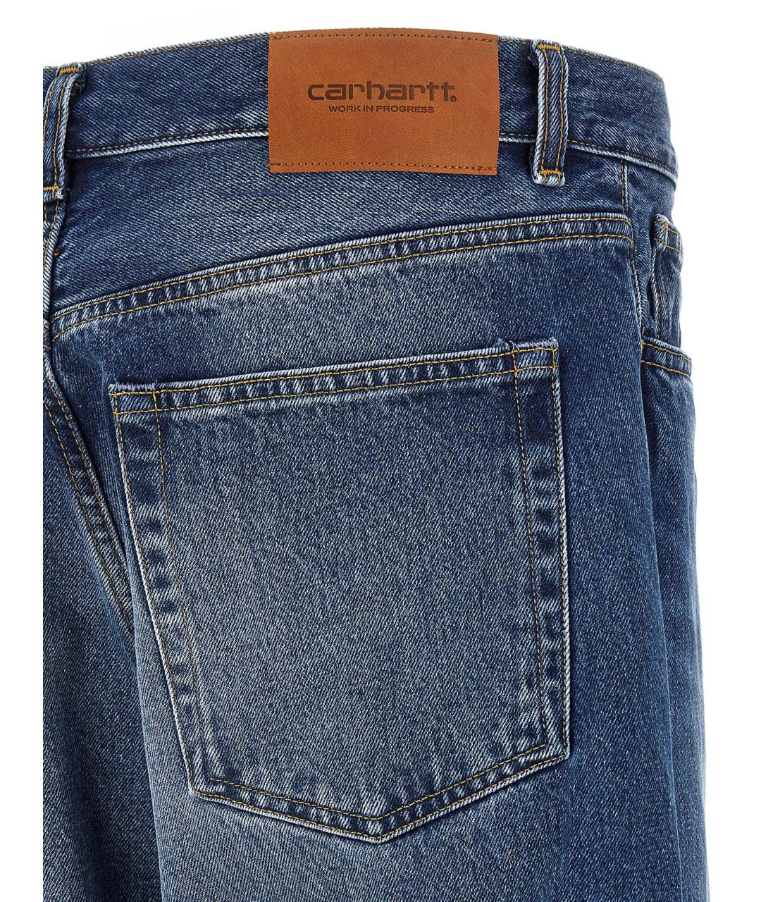 CARHARTT WIP Синие хлопковые прямые джинсы, фото 4