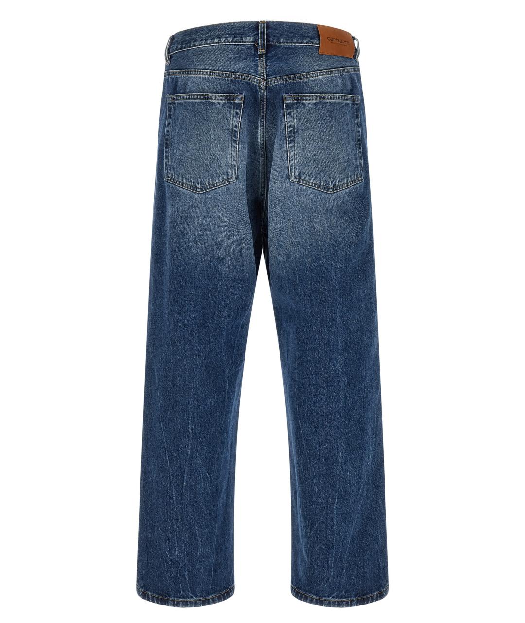 CARHARTT WIP Синие хлопковые прямые джинсы, фото 2