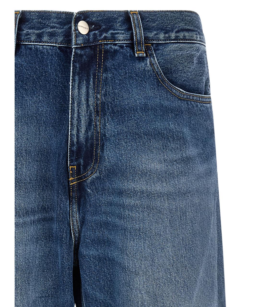 CARHARTT WIP Синие хлопковые прямые джинсы, фото 3