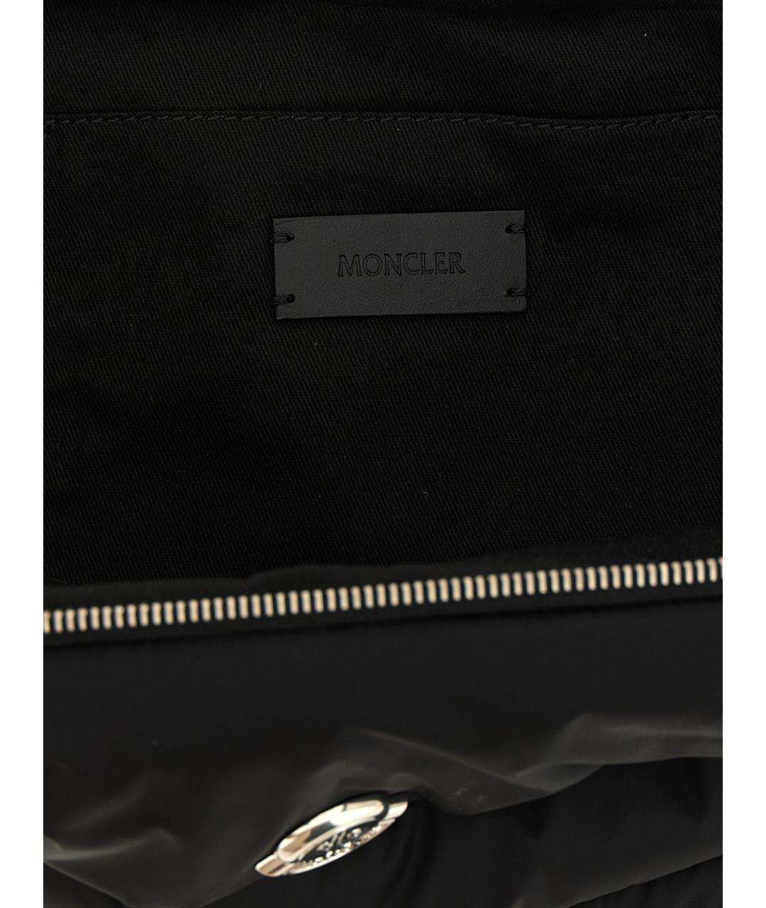 MONCLER Черная нейлоновая косметичка, фото 4