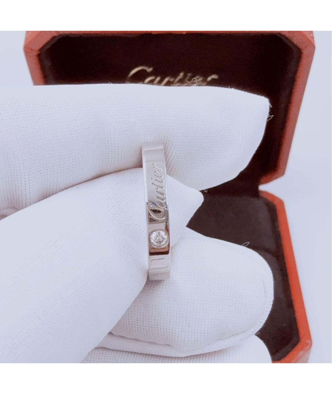 CARTIER Белое платиновое кольцо, фото 2