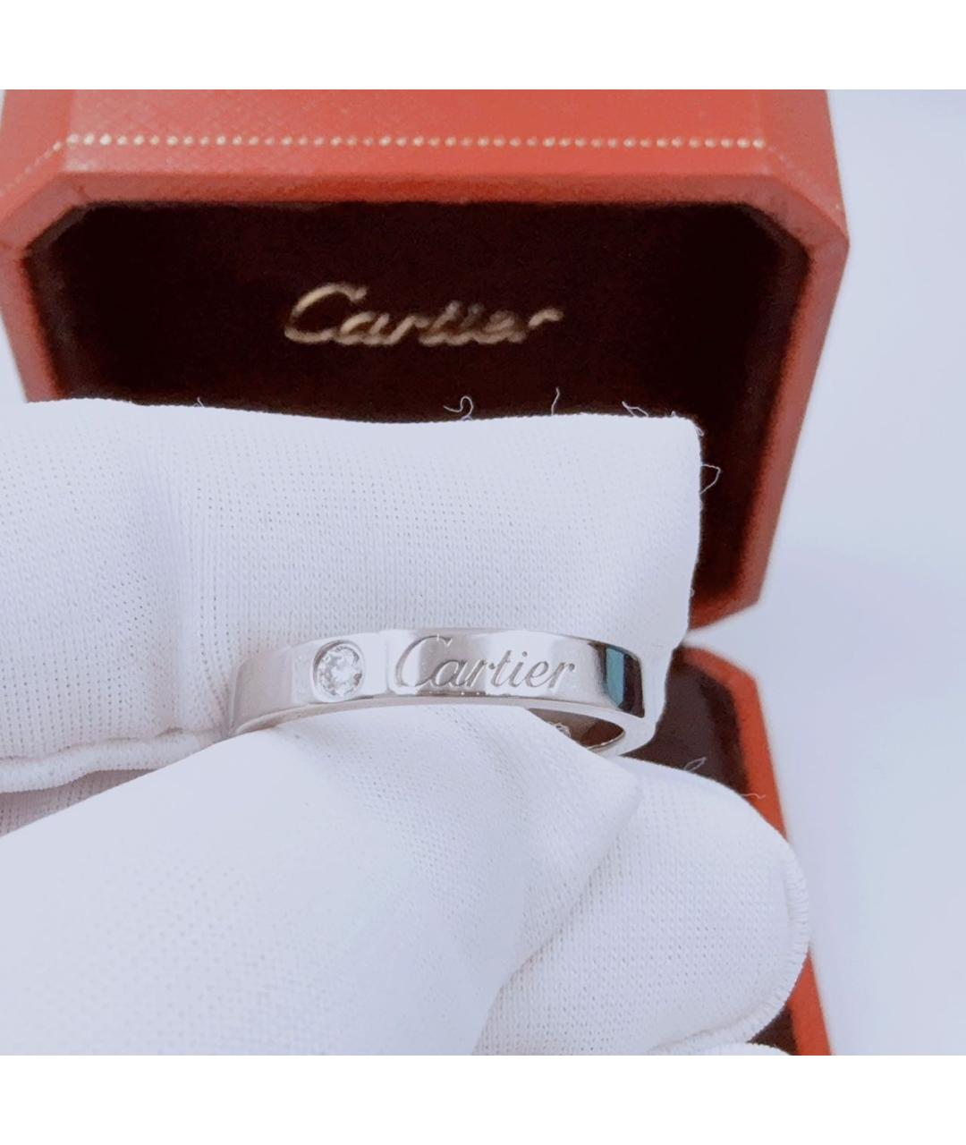 CARTIER Белое платиновое кольцо, фото 6
