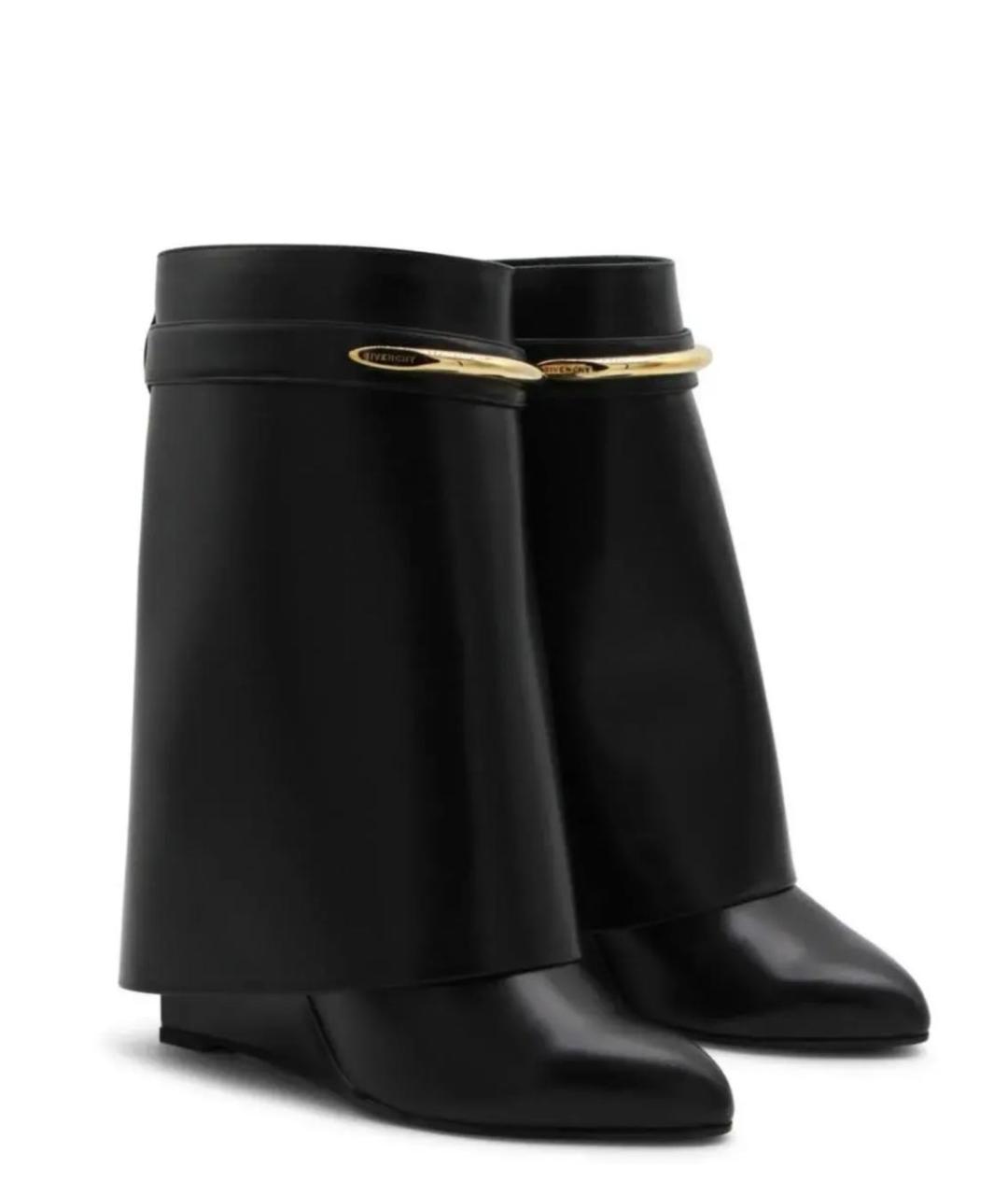 GIVENCHY Черные кожаные сапоги, фото 2