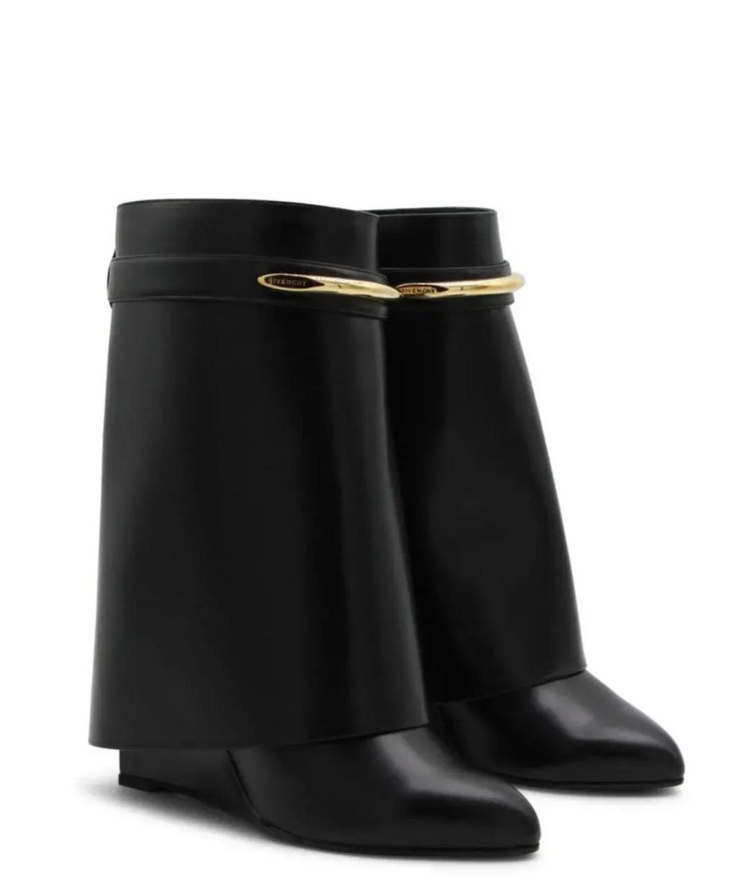 GIVENCHY Черные кожаные сапоги, фото 3