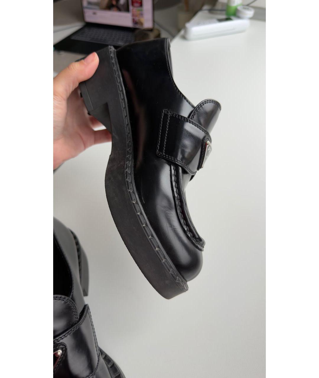 PRADA Черные кожаные лоферы, фото 7