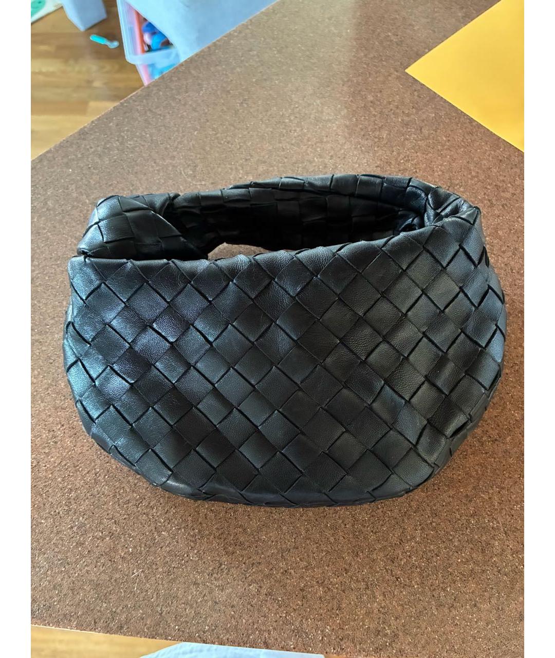 BOTTEGA VENETA Черная кожаная сумка с короткими ручками, фото 3