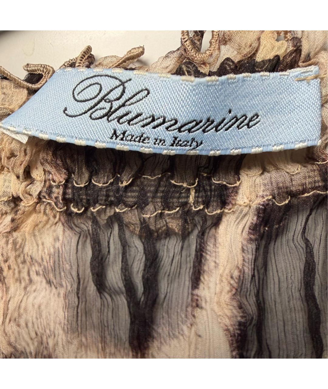 BLUMARINE Серая шелковая блузы, фото 2