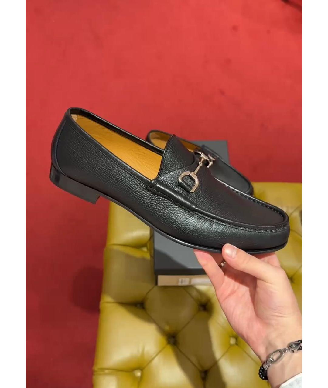 GUCCI Черные кожаные лоферы, фото 4