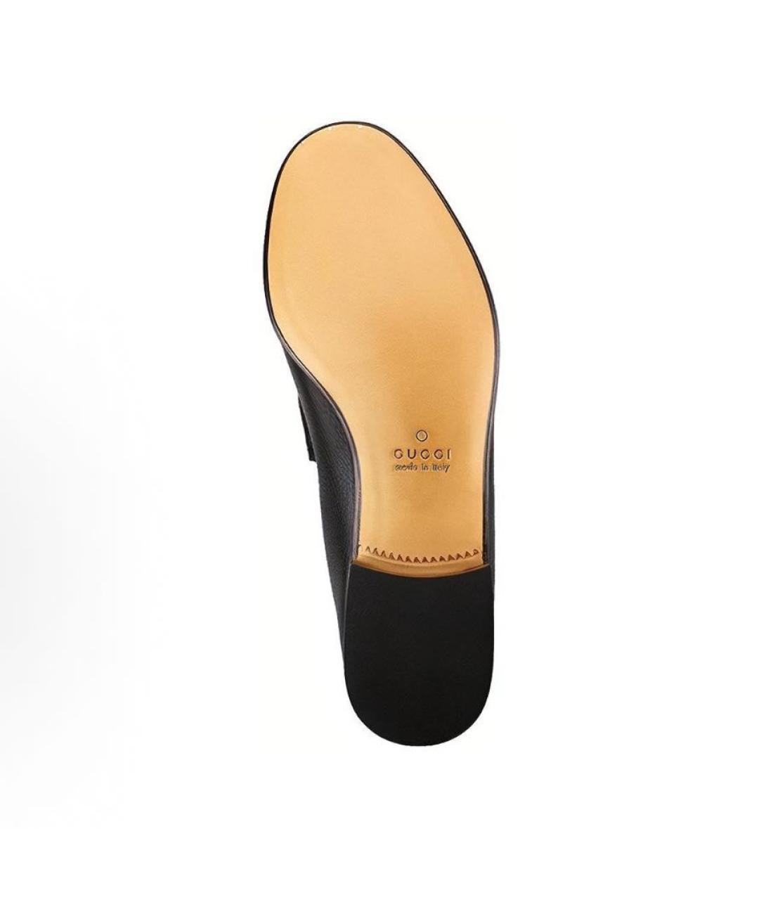 GUCCI Черные кожаные лоферы, фото 3