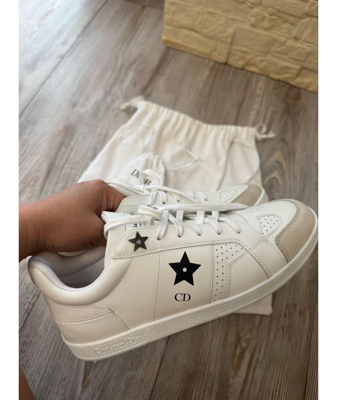 CHRISTIAN DIOR Белые кожаные кеды, фото 4