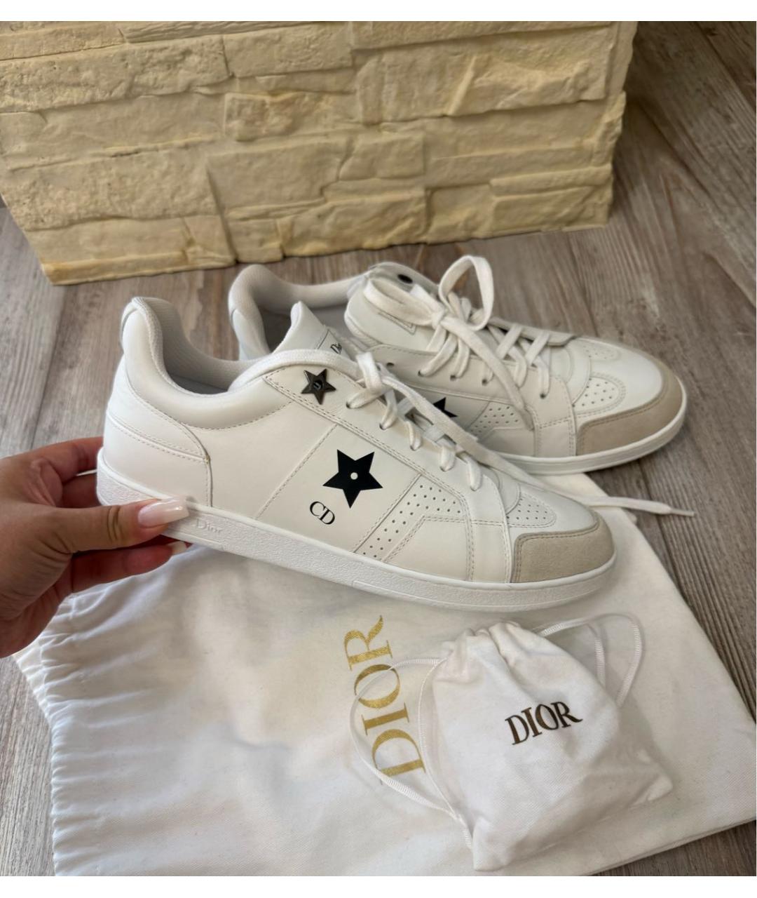 CHRISTIAN DIOR Белые кожаные кеды, фото 2