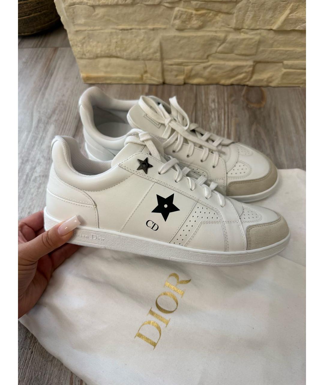 CHRISTIAN DIOR Белые кожаные кеды, фото 3