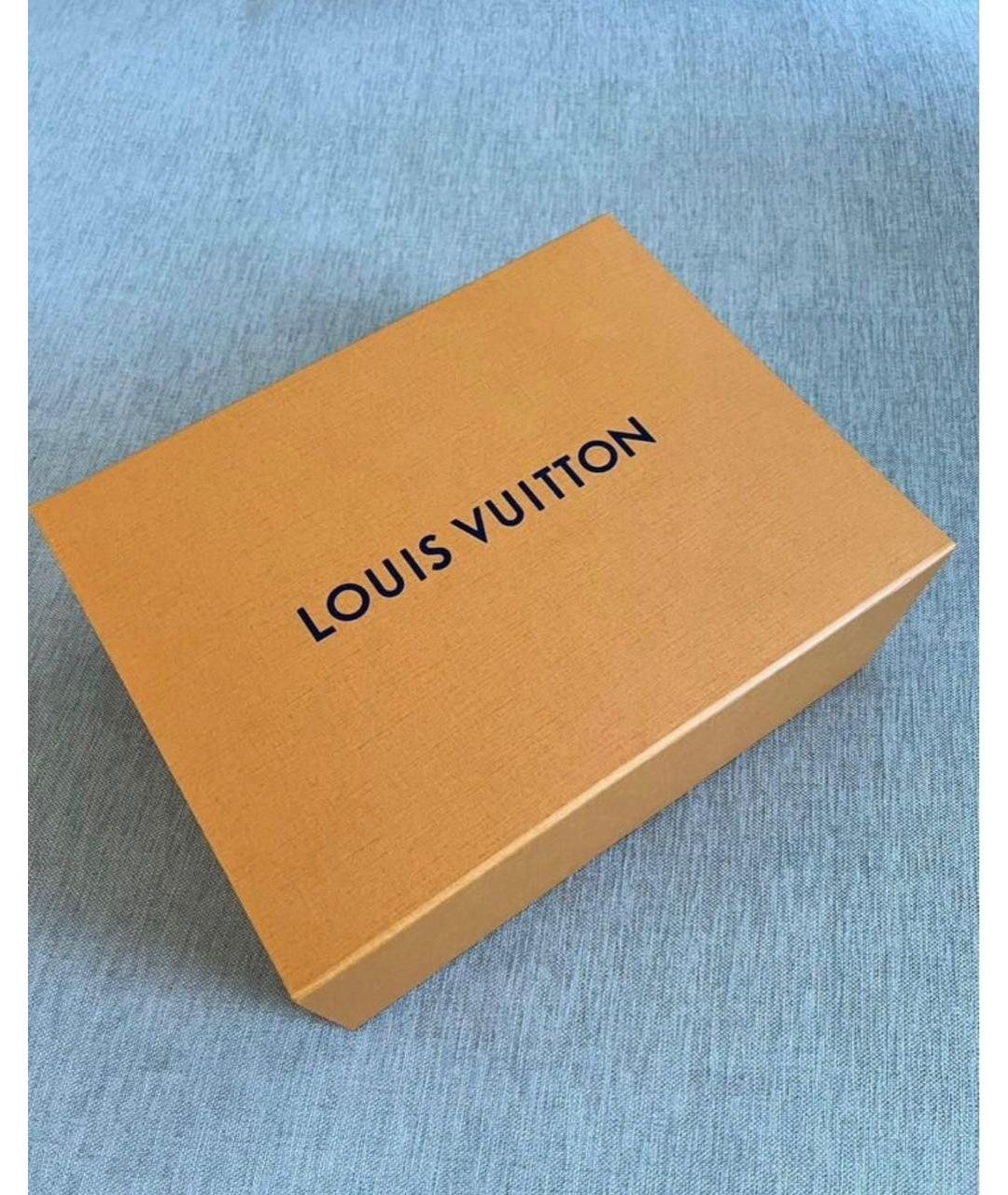 LOUIS VUITTON Синие кожаные низкие кроссовки / кеды, фото 5