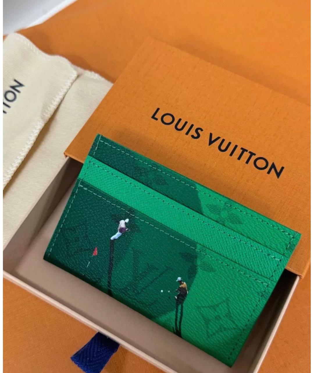 LOUIS VUITTON Зеленый кардхолдер, фото 5