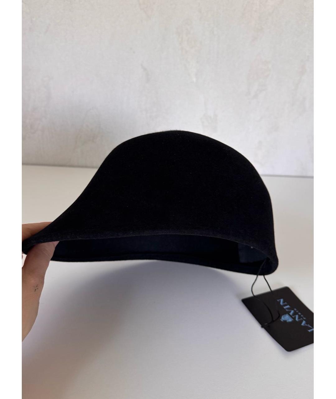 LANVIN Черная шерстяная шляпа, фото 3