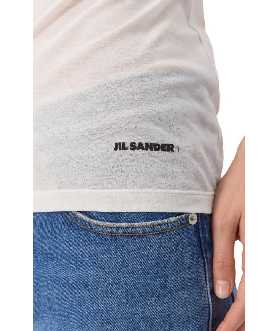 JIL SANDER Белая хлопковая майка, фото 5