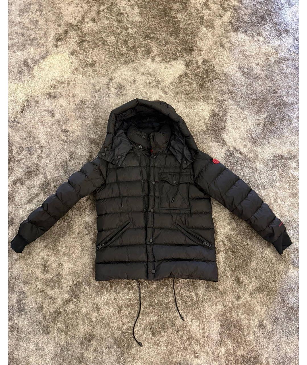MONCLER Черный нейлоновый пуховик, фото 7