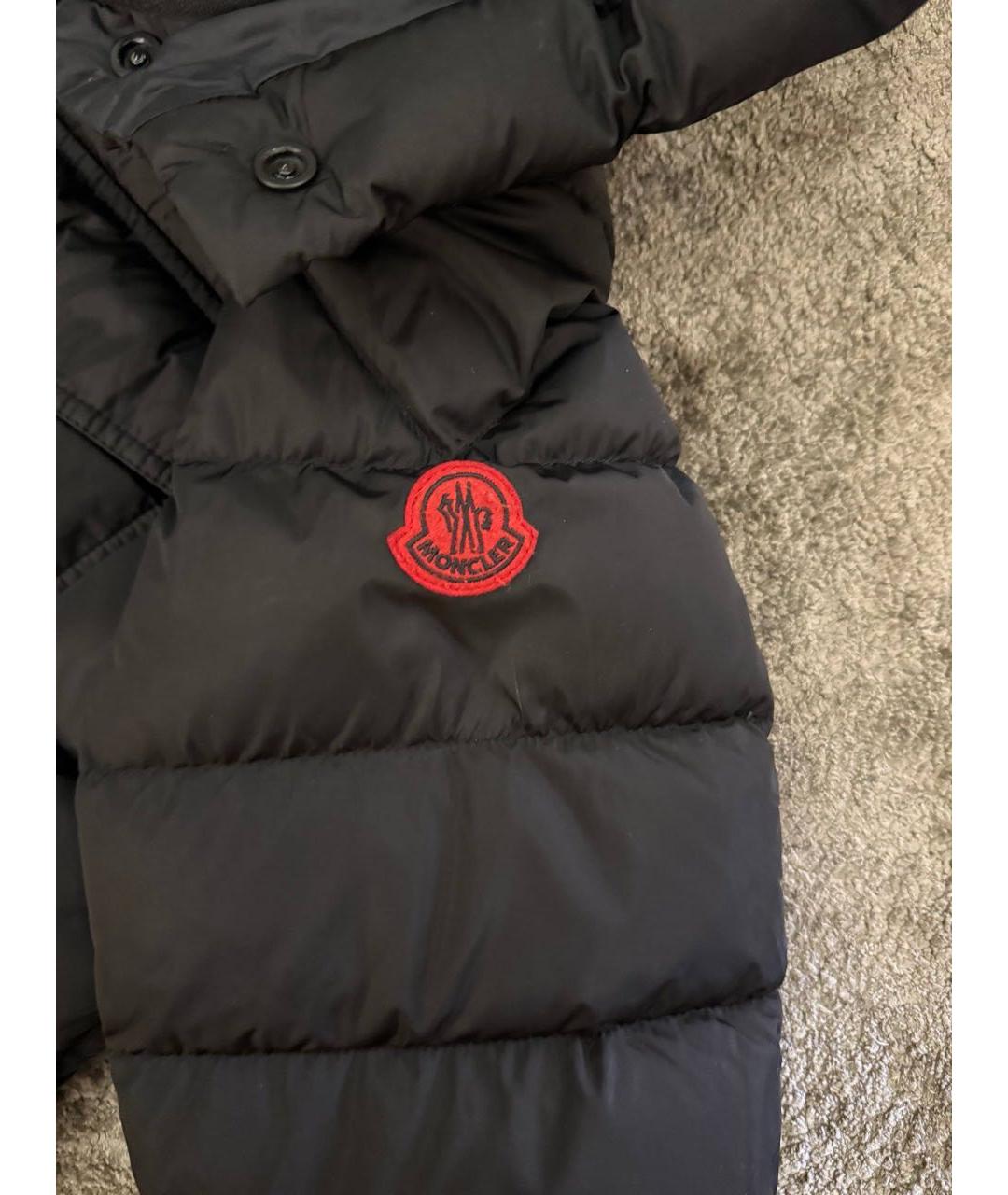 MONCLER Черный нейлоновый пуховик, фото 5