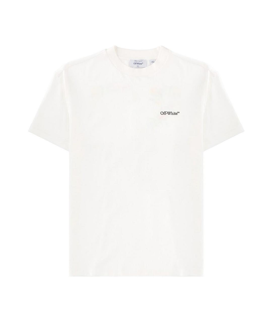 OFF-WHITE Белая хлопковая футболка, фото 1