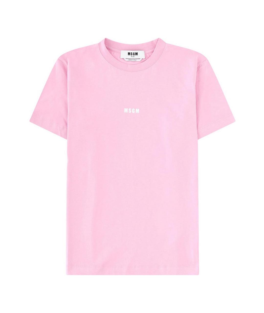 MSGM Розовая хлопковая футболка, фото 1