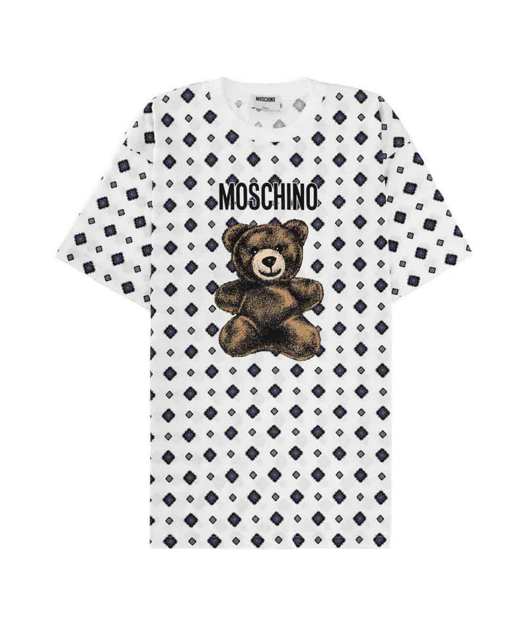 MOSCHINO Белая хлопковая футболка, фото 1