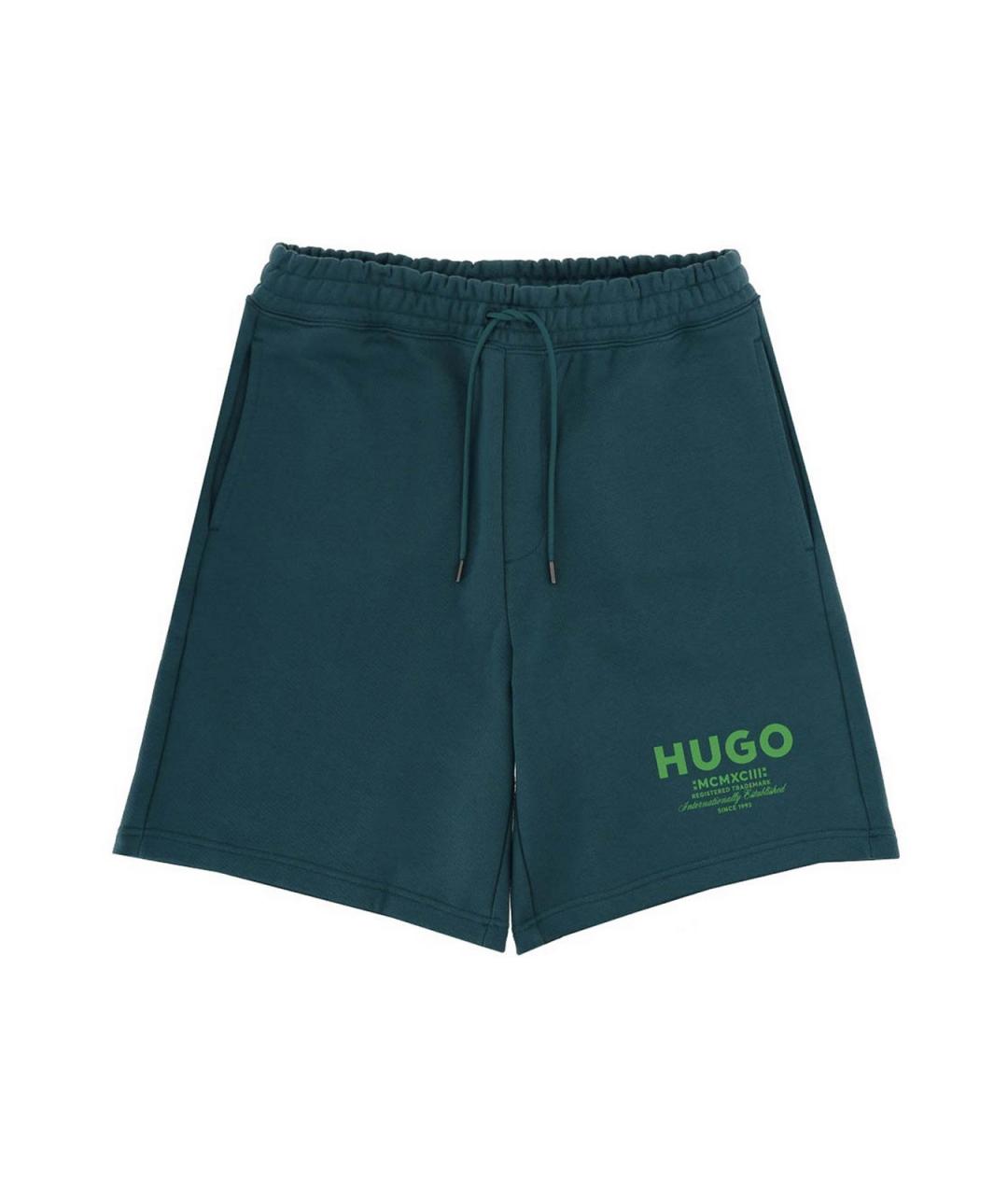 HUGO BOSS Зеленые хлопковые шорты, фото 1