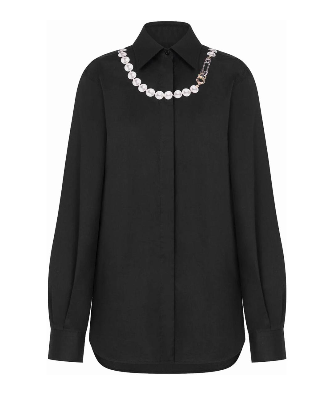 MOSCHINO Черная хлопковая рубашка, фото 1