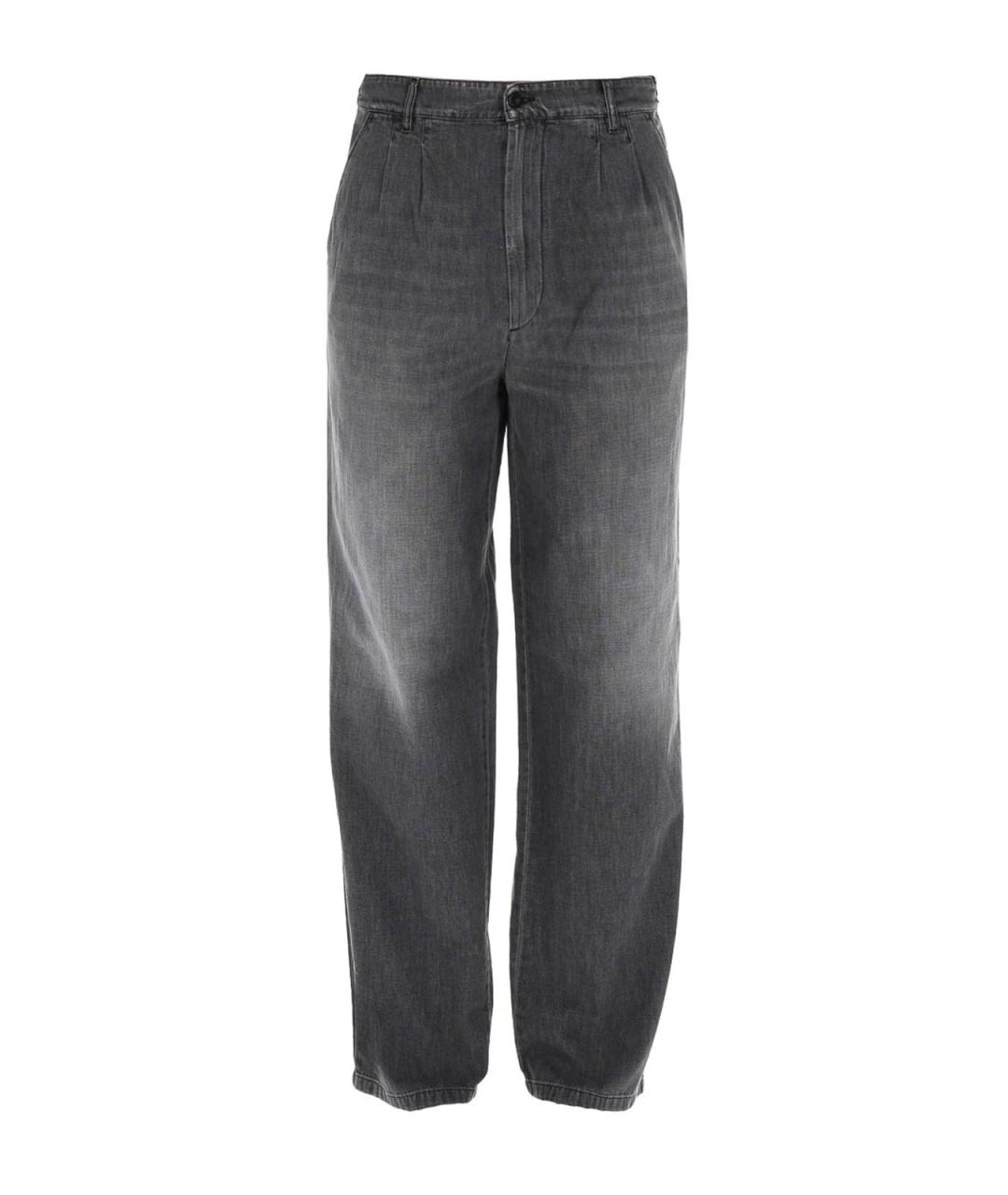 MAISON MARGIELA Черные хлопковые прямые джинсы, фото 1