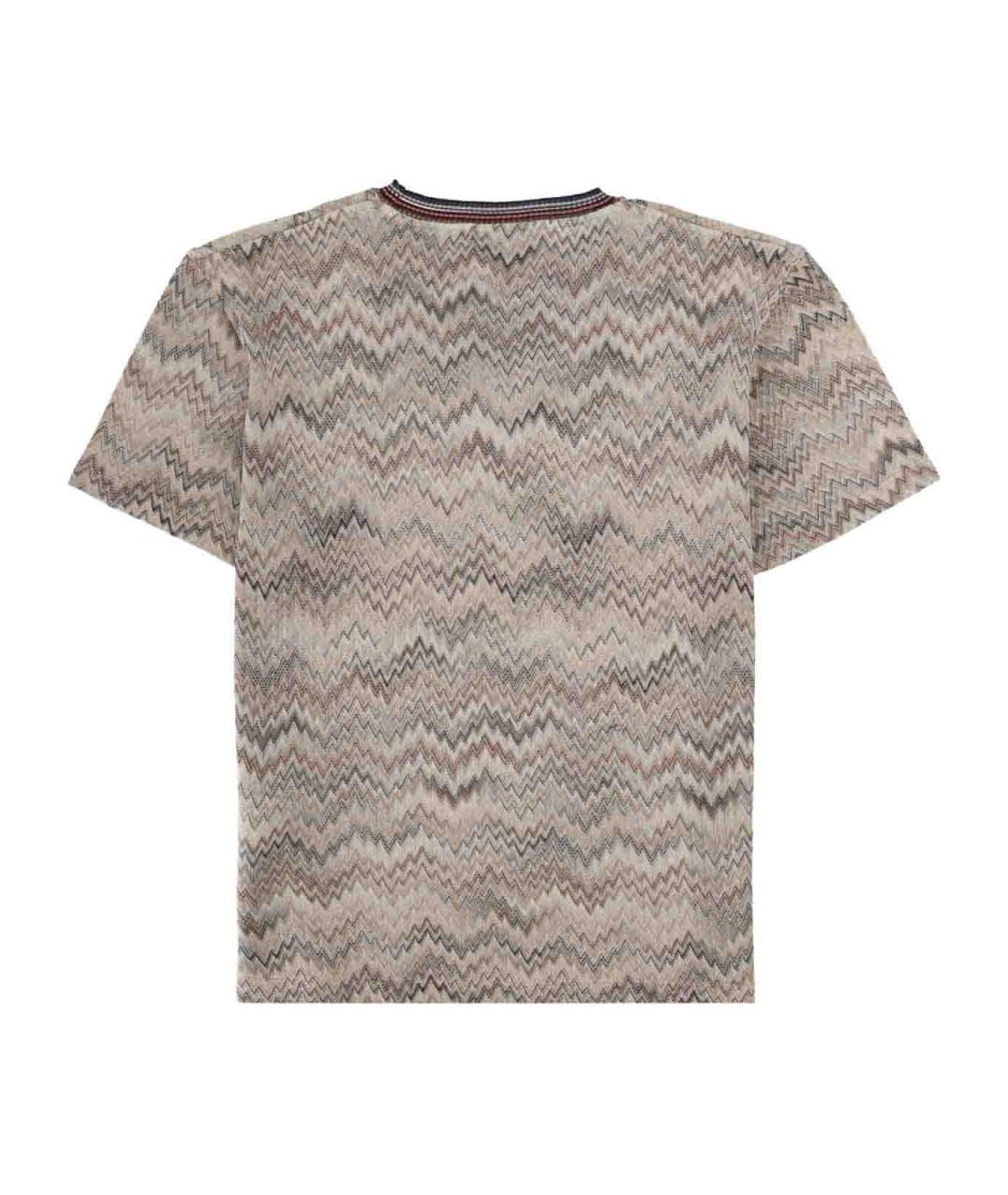 MISSONI Бежевая хлопковая футболка, фото 3