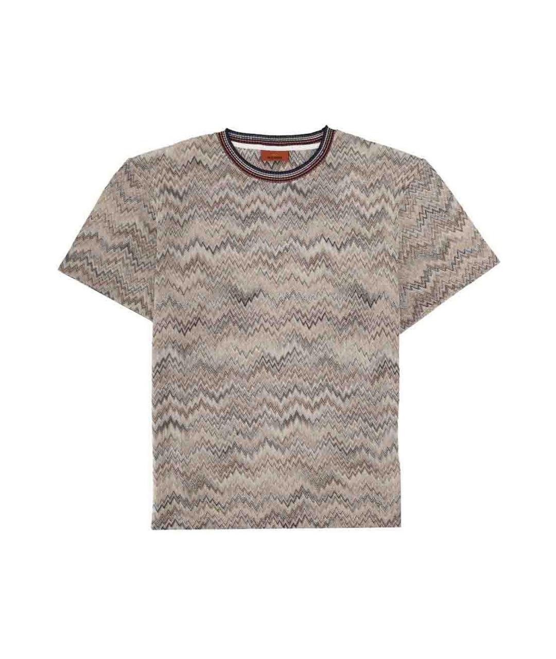 MISSONI Бежевая хлопковая футболка, фото 1
