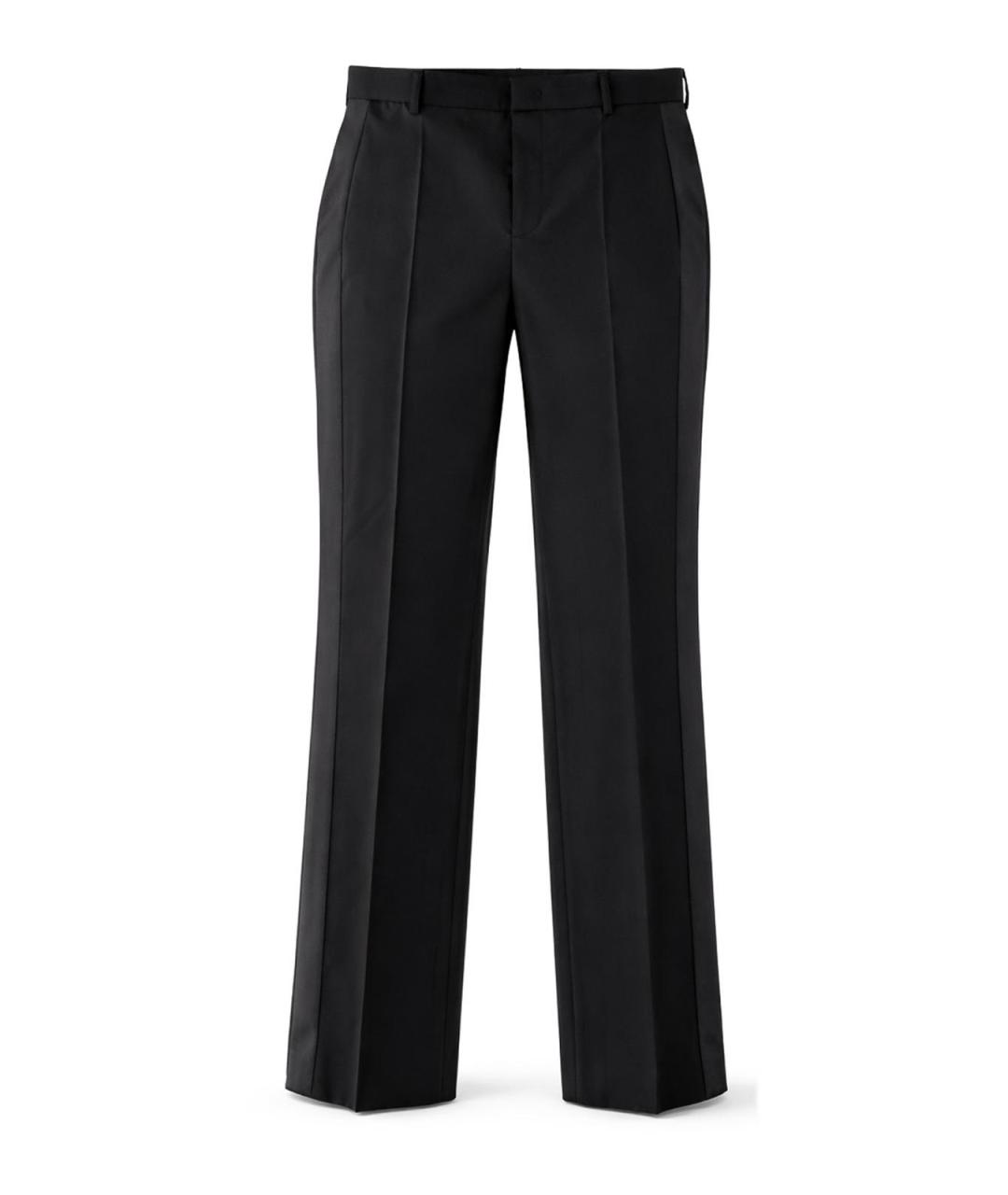 MOSCHINO Черные шерстяные прямые брюки, фото 1