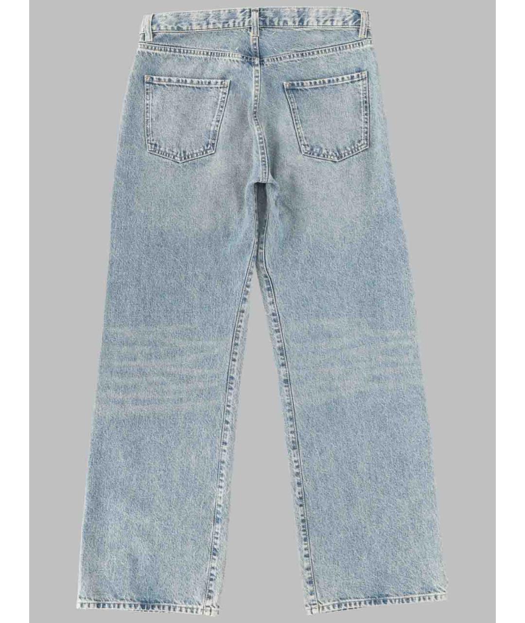 MAISON MARGIELA Синие хлопковые прямые джинсы, фото 2
