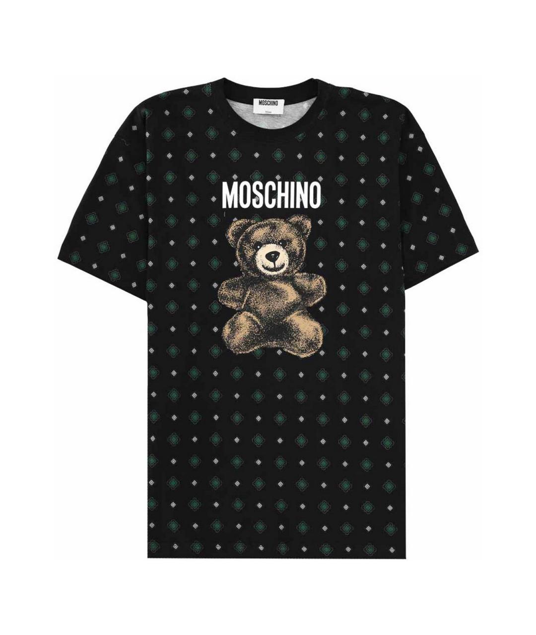 MOSCHINO Черная хлопковая футболка, фото 1