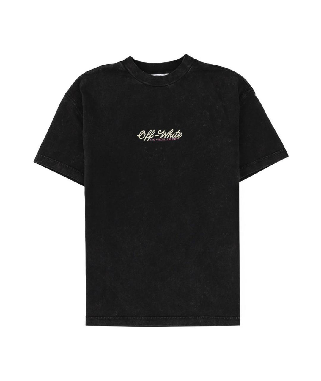 OFF-WHITE Черная хлопковая футболка, фото 1