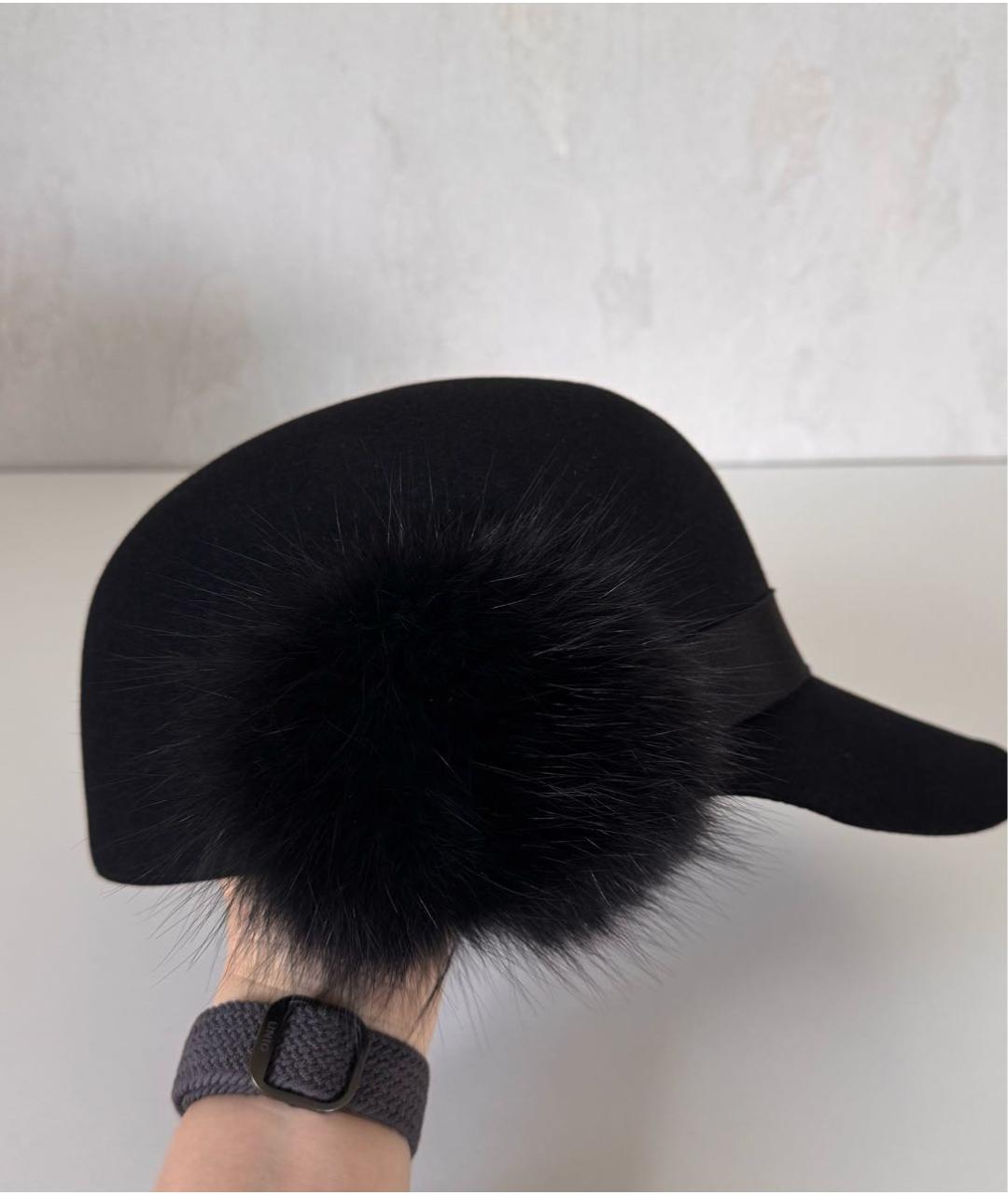 LANVIN Черная шерстяная кепка, фото 6