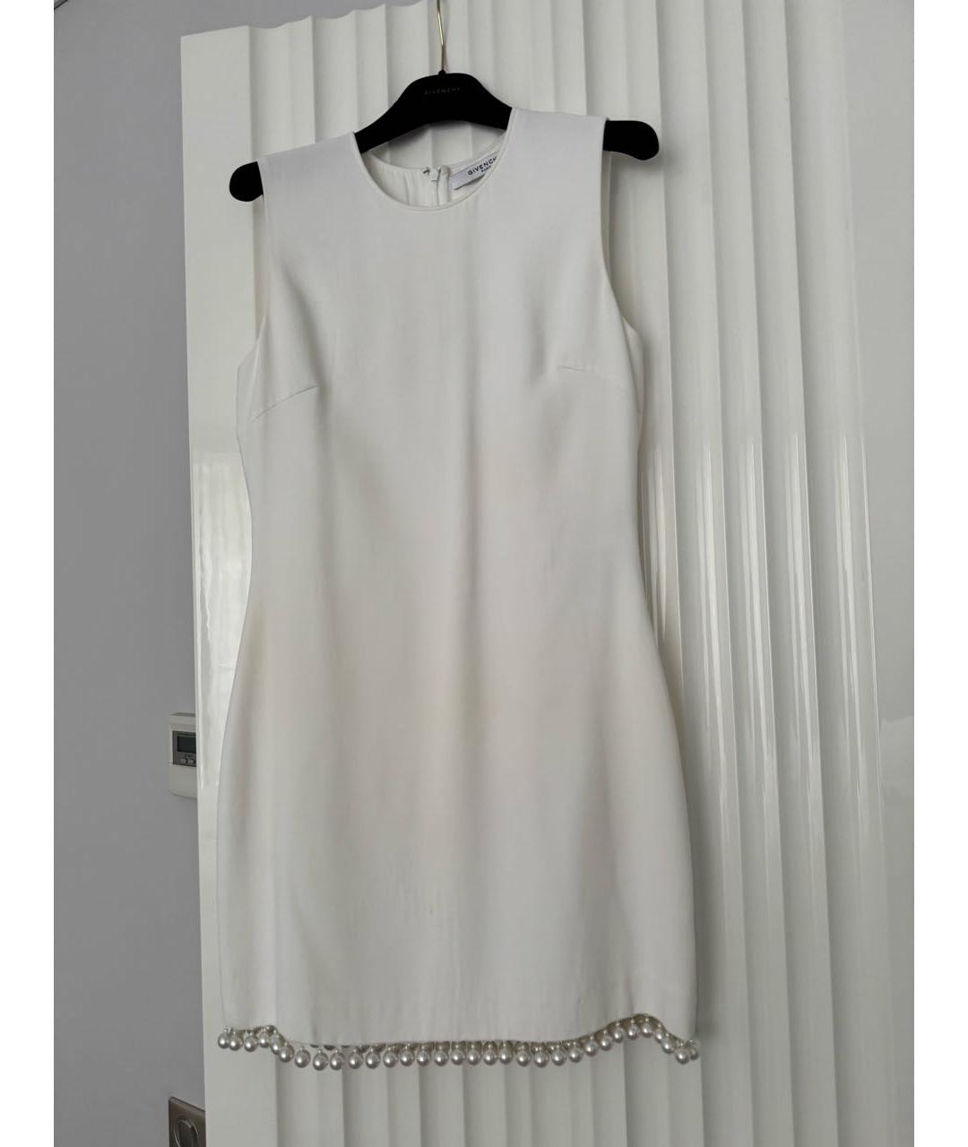 GIVENCHY Белое вискозное коктейльное платье, фото 6