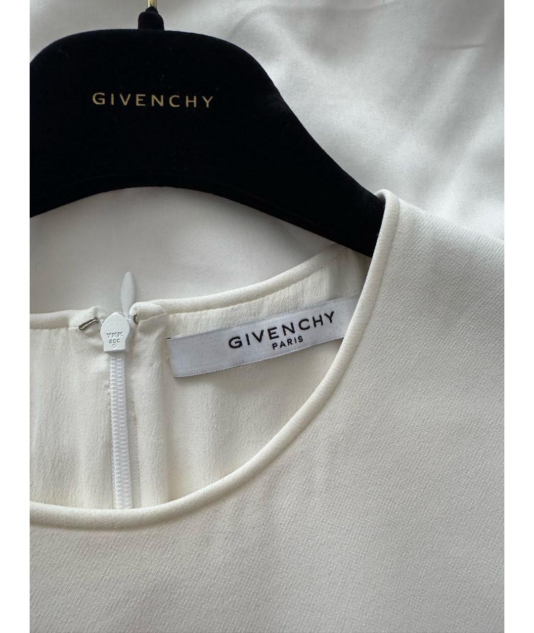 GIVENCHY Белое вискозное коктейльное платье, фото 3