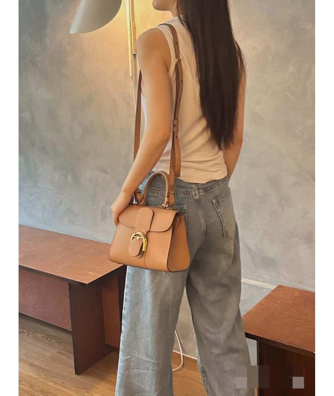 DELVAUX Коричневая кожаная сумка через плечо, фото 6