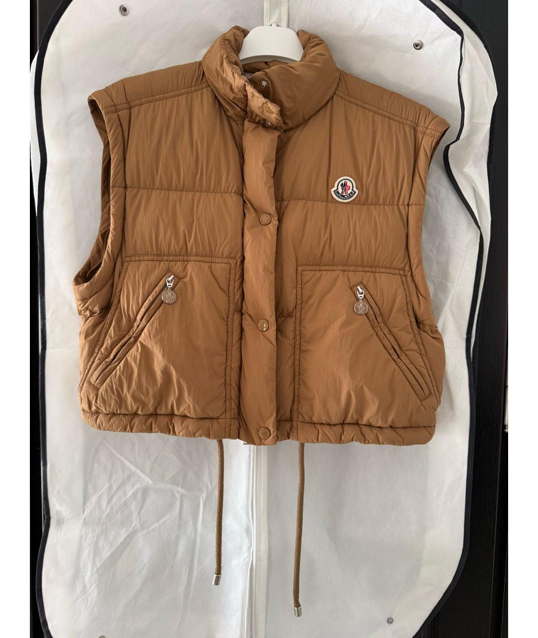 MONCLER Коричневый пуховик, фото 3