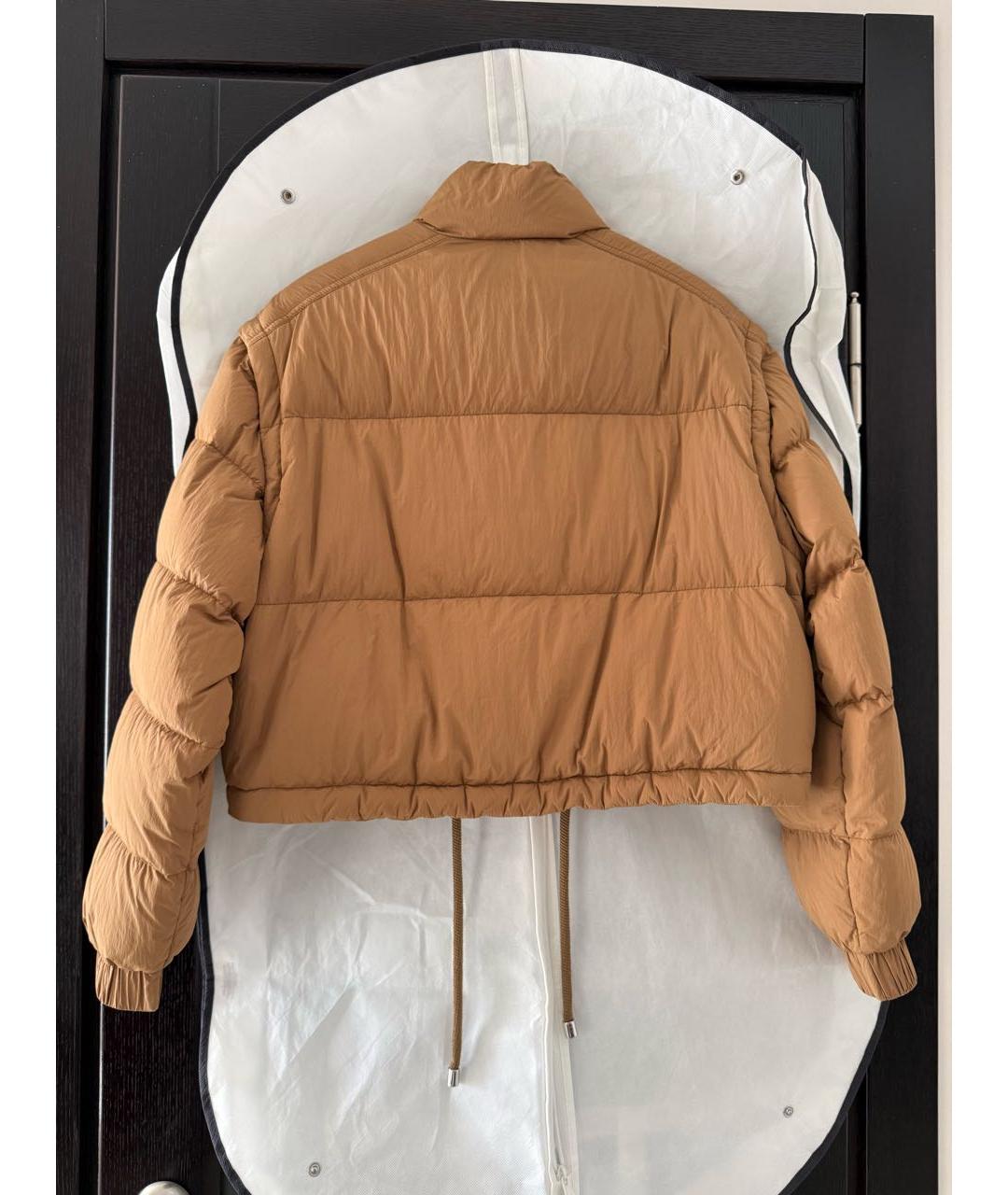 MONCLER Коричневый пуховик, фото 2