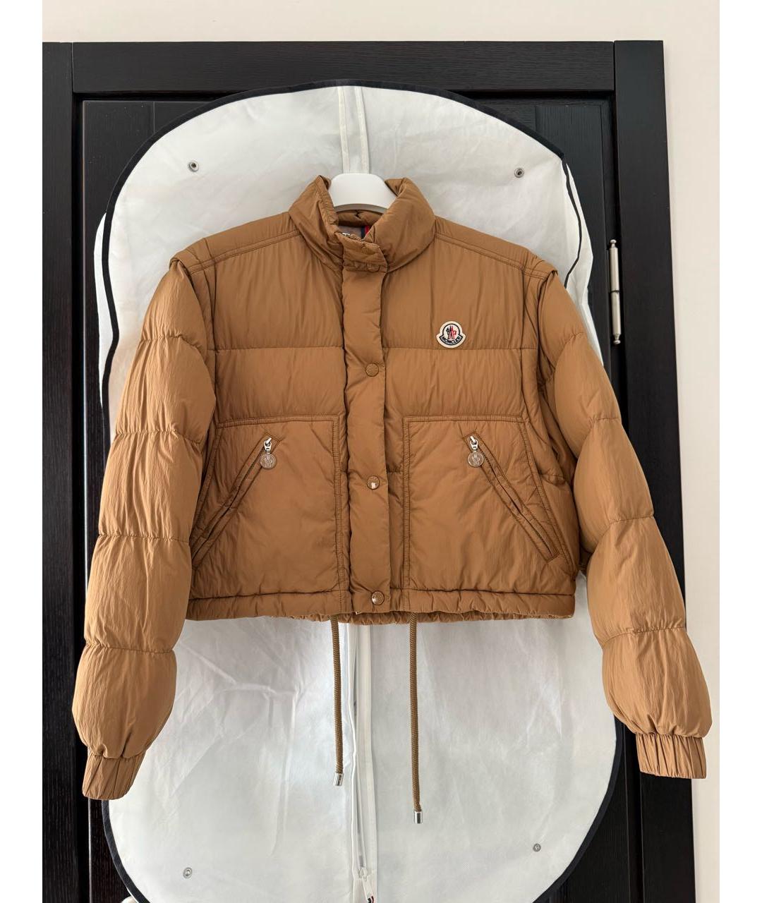 MONCLER Коричневый пуховик, фото 9