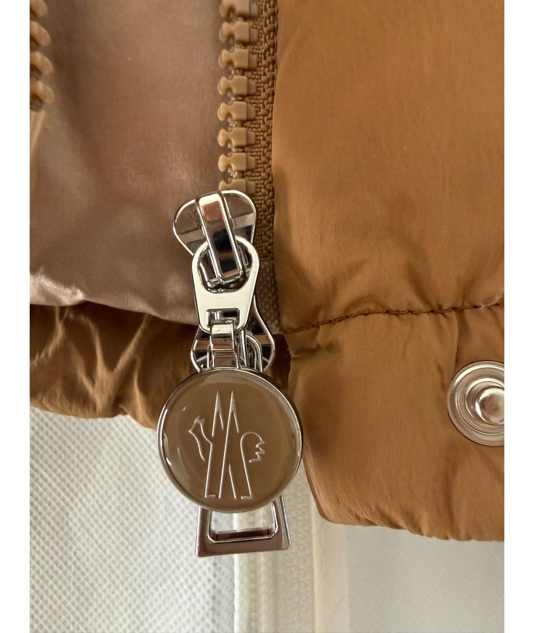 MONCLER Коричневый пуховик, фото 4