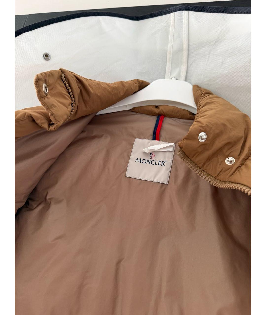 MONCLER Коричневый пуховик, фото 7