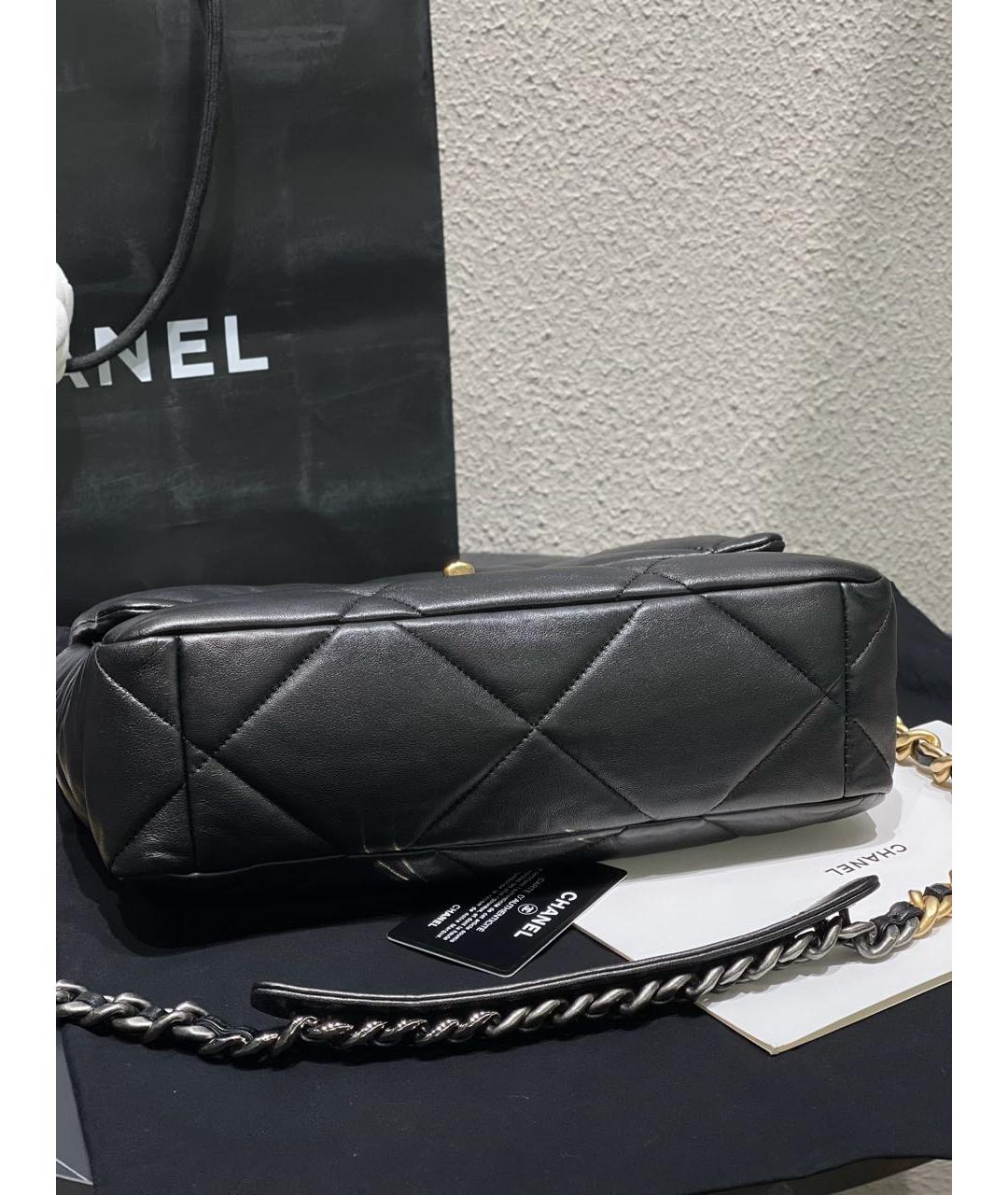 CHANEL Черная кожаная сумка через плечо, фото 6