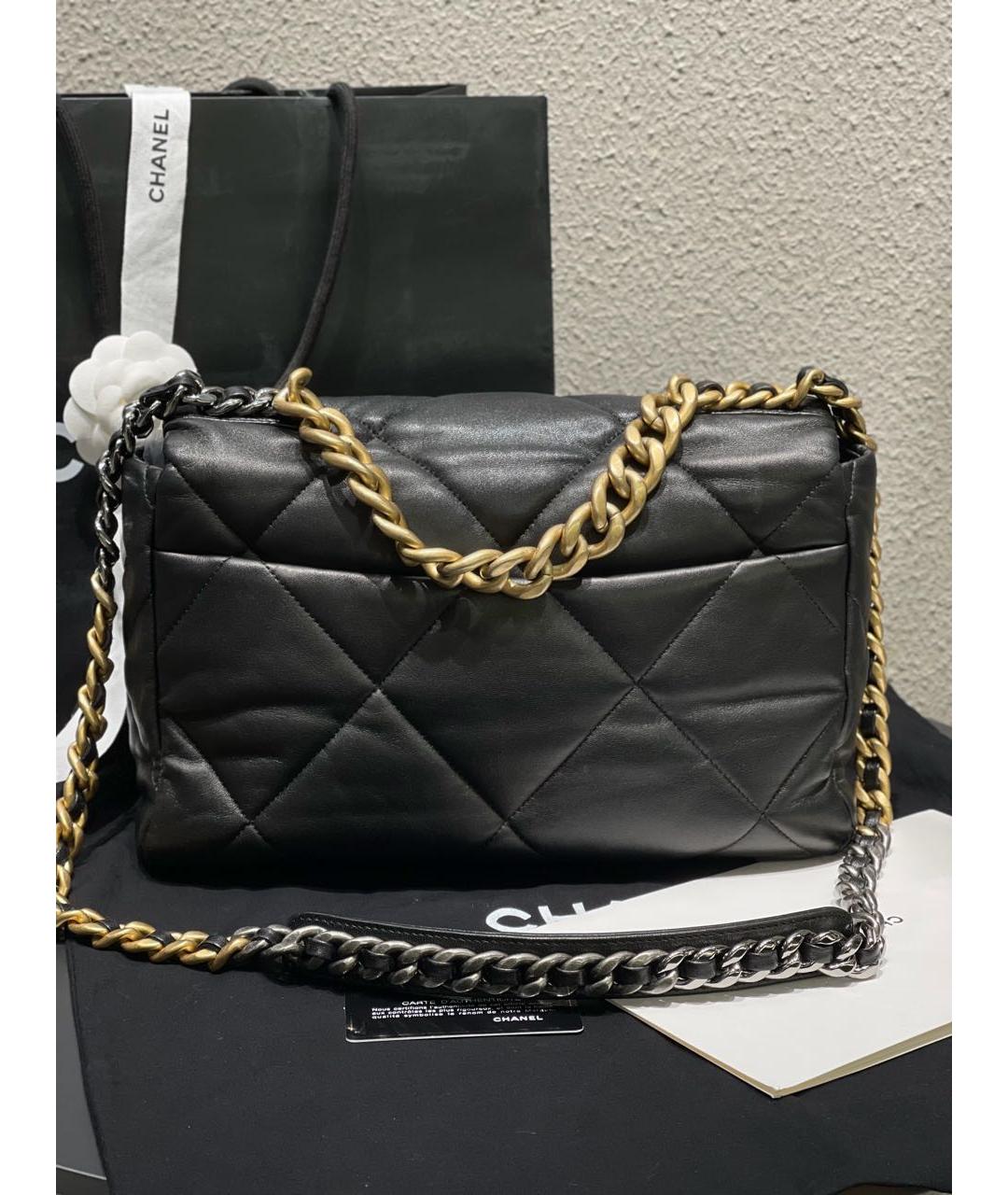 CHANEL Черная кожаная сумка через плечо, фото 3