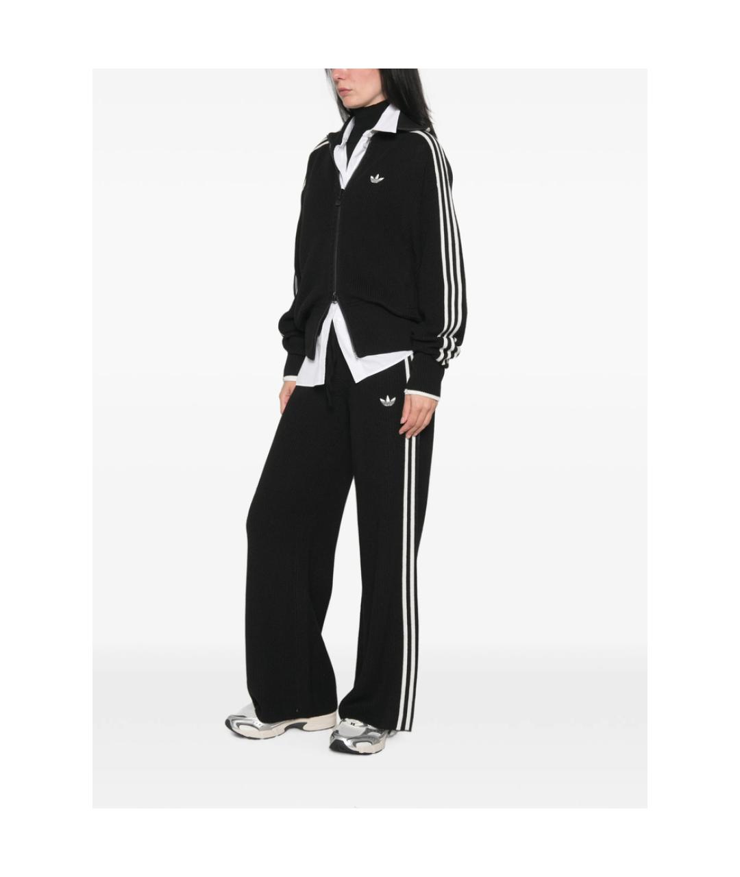 ADIDAS Черные прямые брюки, фото 3