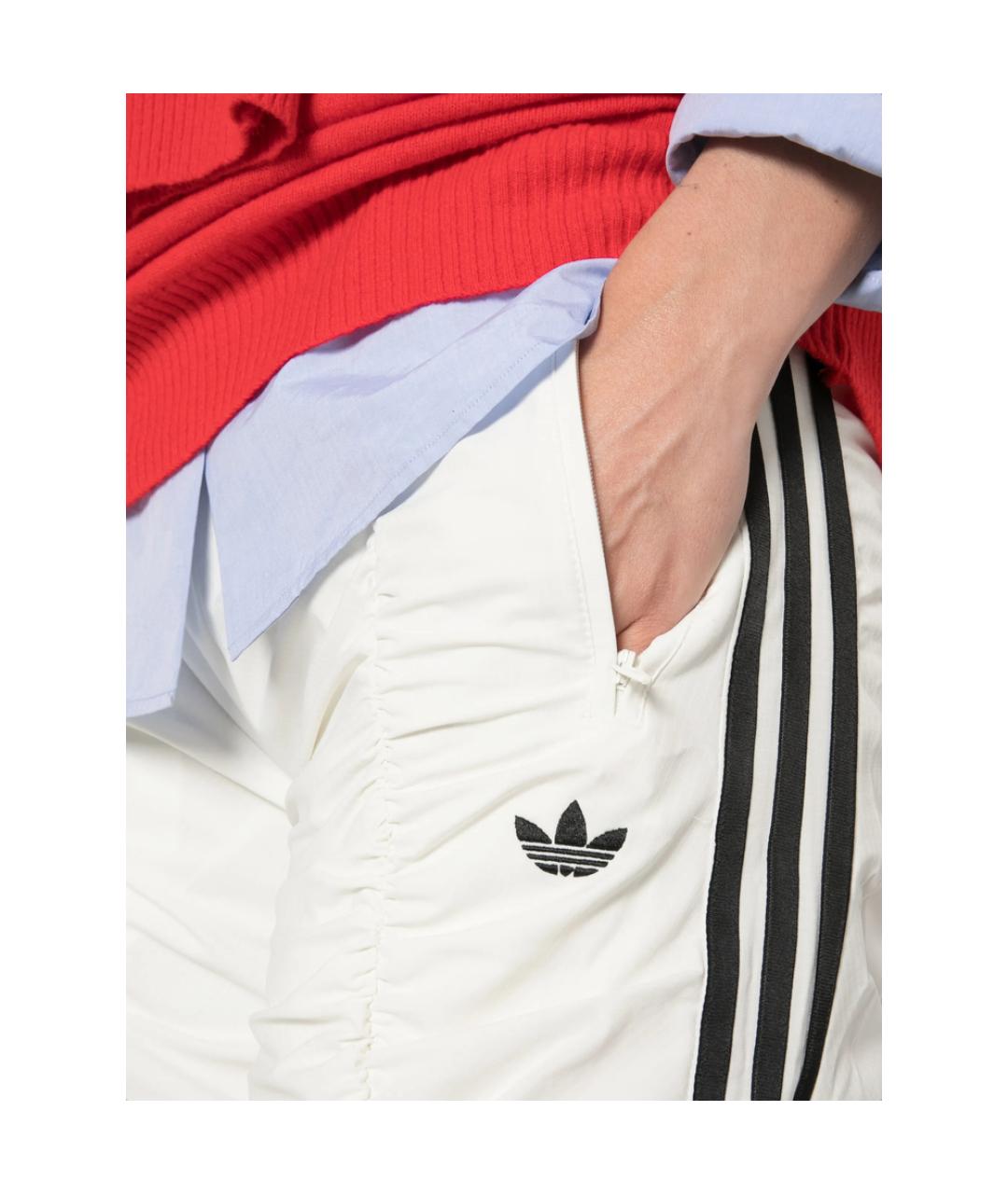 ADIDAS Белые прямые брюки, фото 4