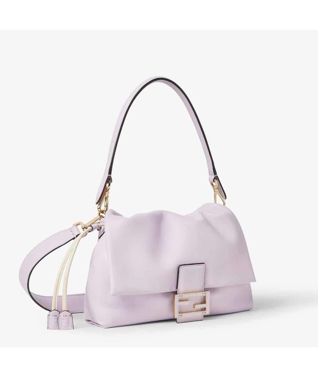 FENDI Фиолетовая кожаная сумка с короткими ручками, фото 2