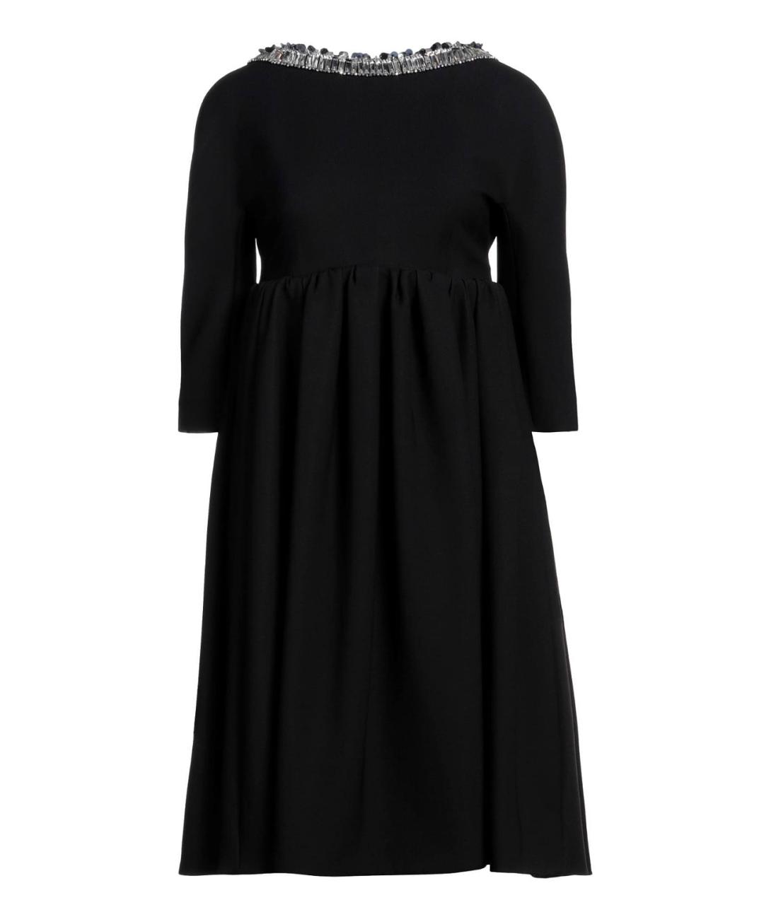 PRADA Черное вискозное коктейльное платье, фото 1