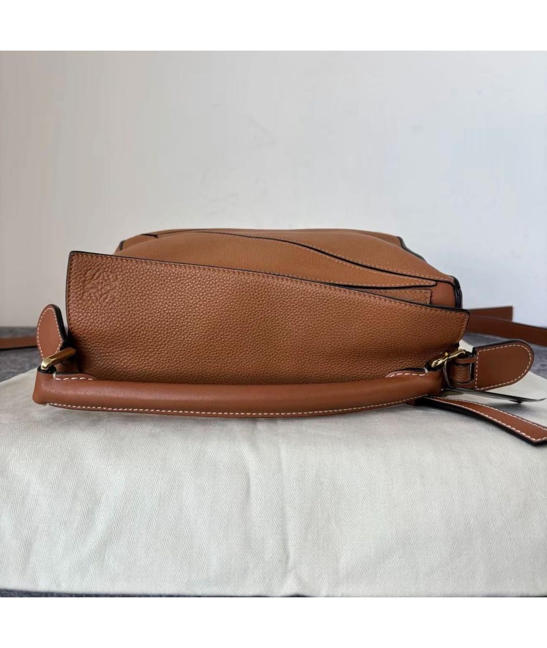 LOEWE Коричневая кожаная сумка через плечо, фото 5